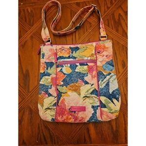 Vera Bradley "Super Bloom"  Iconic Hipster Crossbody Bag 12x11x2‎